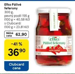 Tesco efko Pálivé feferony nabídka