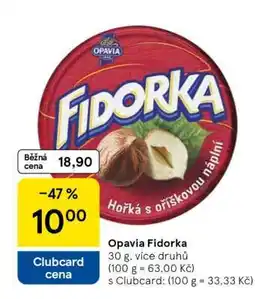 Tesco Opavia Fidorka nabídka