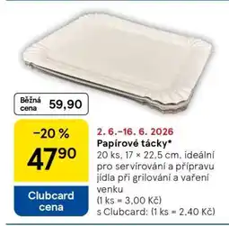 Tesco PAPÍROVÉ TÁCKY nabídka