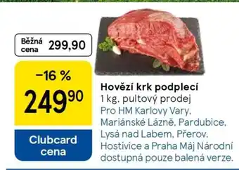 Tesco Hovězí krk podplečí nabídka