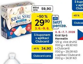 Tesco Král Sýrů Hermelín nabídka