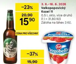 Tesco Velkopopovický Kozel 11 nabídka
