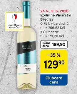 Tesco Rodinné vinařství Břeclav nabídka