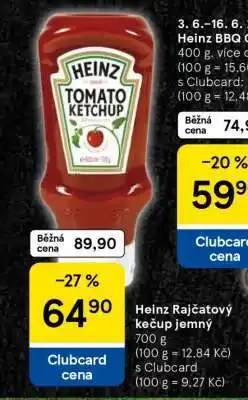 Tesco Heinz Rajčatový kečup jemný nabídka
