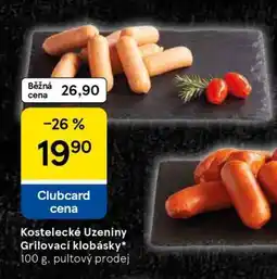 Tesco Kostelecké Uzeniny Grilovací klobásky nabídka