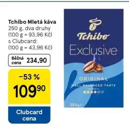 Tesco TCHIBO mletá káva nabídka