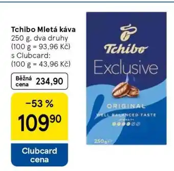 Tesco TCHIBO mletá káva nabídka