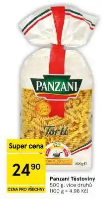 Tesco Panzani Těstoviny nabídka