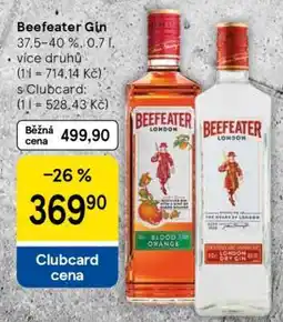 Tesco Beefeater Gin nabídka