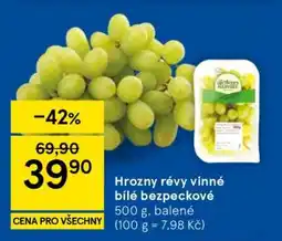 Tesco Hrozny révy vinné bílé bezpeckové nabídka