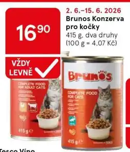 Tesco Brunos Konzerva pro kočky nabídka