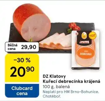 Tesco DZ Klatovy Kuřecí debrecínka krájená nabídka