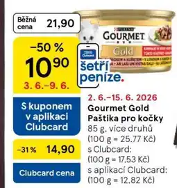 Tesco Gourmet Gold Paštika pro kočky nabídka