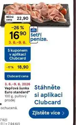 Tesco Vepřová šunka Euro standard nabídka