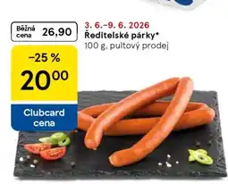 Tesco Ředitelské párky nabídka