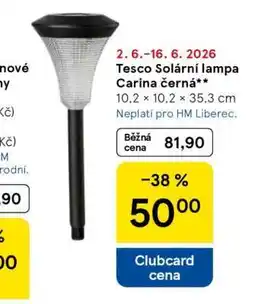 Tesco Tesco Solární lampa Carina černá nabídka
