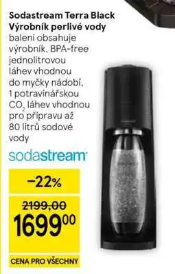 Tesco Sodastream Terra Black Výrobník perlivé vody nabídka