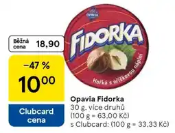 Tesco Opavia Fidorka nabídka