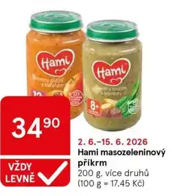 Tesco Hami masozeleninový příkrm nabídka