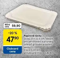 Tesco PAPÍROVÉ TÁCKY nabídka