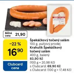 Tesco Krahulík Špekáčkový točený salám nabídka