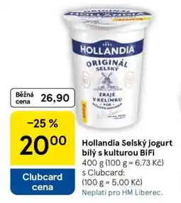 Tesco Hollandia Selský jogurt bílý s kulturou BiFi nabídka
