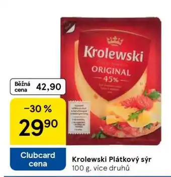 Tesco Krolewski Plátkový sýr nabídka