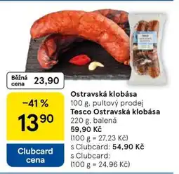 Tesco Ostravská klobása nabídka