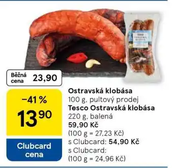 Tesco Ostravská klobása nabídka