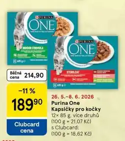 Tesco Purina ONE Kapsičky pro kočky nabídka