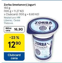 Tesco Zorba Smetanový jogurt nabídka