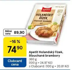 Tesco Apetit Holandský řízek, šťouchané brambory nabídka