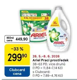 Tesco Ariel prací prostředek nabídka