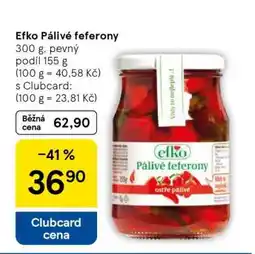 Tesco efko Pálivé feferony nabídka