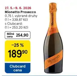Tesco Mionetto Prosecco nabídka