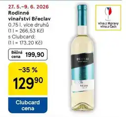 Tesco Rodinné vinařství Břeclav nabídka