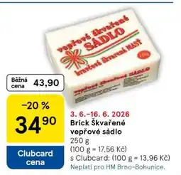Tesco Brick Škvařené vepřové sádlo nabídka