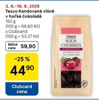 Tesco Tesco Kandované višně v hořké čokoládě nabídka