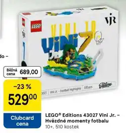 Tesco LEGO Editions 43027 Vini Jr. – Hvězdné momenty fotbalu nabídka