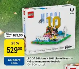 Tesco LEGO Editions 43011 Lionel Messi – Hvězdné momenty fotbalu nabídka