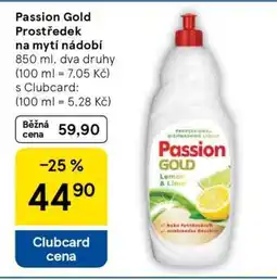 Tesco Passion Gold Prostředek na mytí nádobí nabídka