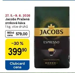 Tesco Jacobs Pražená zrnková káva nabídka