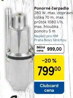 Tesco Ponorné čerpadlo nabídka