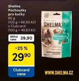 Tesco Shelma Pochoutky pro kočky nabídka
