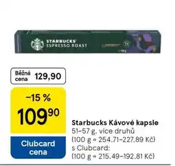 Tesco Starbucks kávové kapsle nabídka