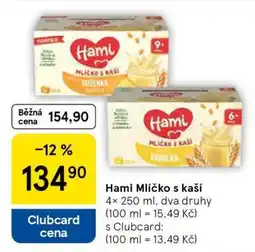 Tesco Hami Mlíčko s kaší nabídka