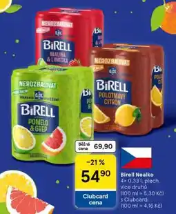 Tesco Birell nealko nabídka
