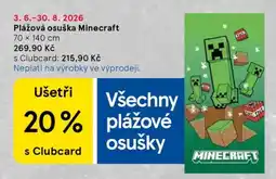 Tesco Plážová osuška Minecraft nabídka