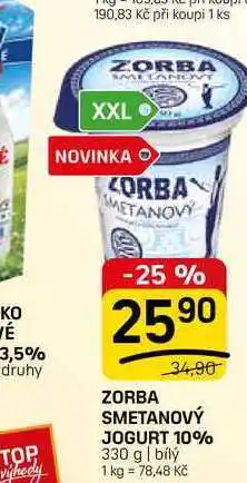 Flop ZORBA SMETANOVÝ JOGURT 10% 330 g | bílý nabídka