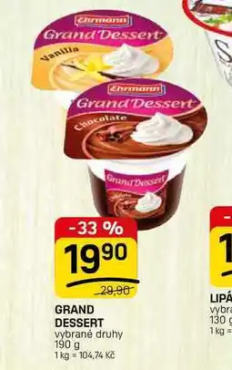 Flop Grand Dessert nabídka